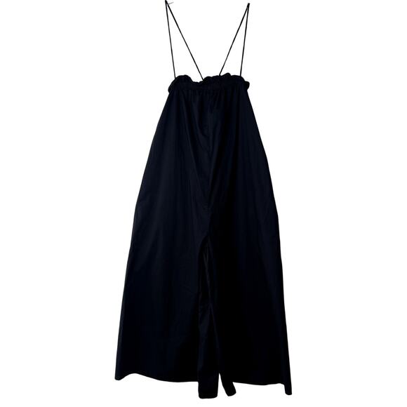 Everlane The Flowy Jumpsuit Black Wide Leg Sleeveless Spaghetti Strap SMALL - Picture 2 of 7